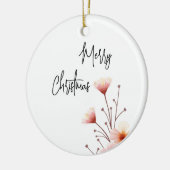 Fröhliche Weihnachts-Familie Neujahrsbotschaft Keramik Ornament (Links)