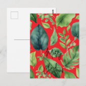 Fröhliche Weihnachts-Familie Neujahrsbotschaft Postkarte (Vorne/Hinten)