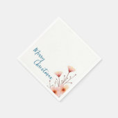 Fröhliche Weihnachts-Familie Neujahrsbotschaft Serviette (Ecke)