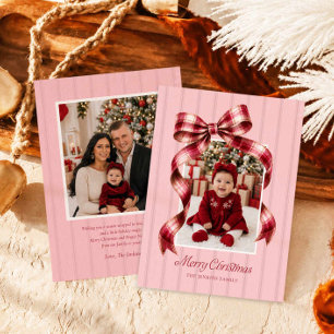 Fröhliche Weihnachts-Familienfoto-Grußkarte Einladung
