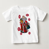 Fröhliche Weihnachts-Farben Weihnachtsmann Kunst, Baby T-shirt (Vorderseite)