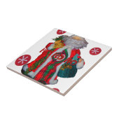 Fröhliche Weihnachts-Farben Weihnachtsmann Kunst, Fliese (Seite)