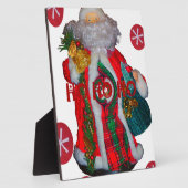 Fröhliche Weihnachts-Farben Weihnachtsmann Kunst, Fotoplatte (Seite)