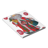 Fröhliche Weihnachts-Farben Weihnachtsmann Kunst,  Notizblock (angewinkelt)