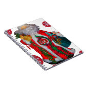 Fröhliche Weihnachts-Farben Weihnachtsmann Kunst, Notizblock (Rechte Seite)