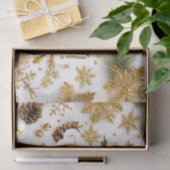 Fröhliche Weihnachts-farbenfrohe Berries, Goldene Seidenpapier (Geschenk)