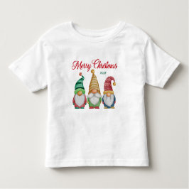 Fröhliche Weihnachts-farbenfrohe Wasserfarbenwelt Kleinkind T-shirt