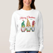 Fröhliche Weihnachts-farbenfrohe Wasserfarbenwelt Sweatshirt (Vorderseite)