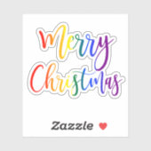 Fröhliche Weihnachts-farbige Bright-Regenbogenschr Aufkleber (Blatt)