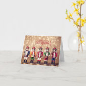 Fröhliche Weihnachts-farbige Nutcrackers Karte (Gelbe Blume)