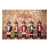 Fröhliche Weihnachts-farbige Nutcrackers Poster (Vorderseite)