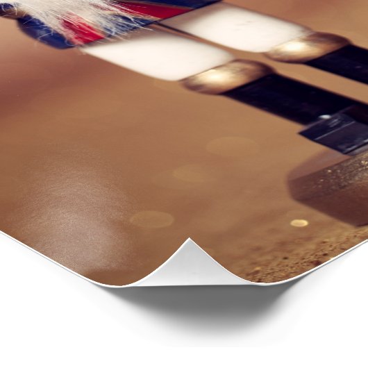 Fröhliche Weihnachts-farbige Nutcrackers Poster (Ecke)