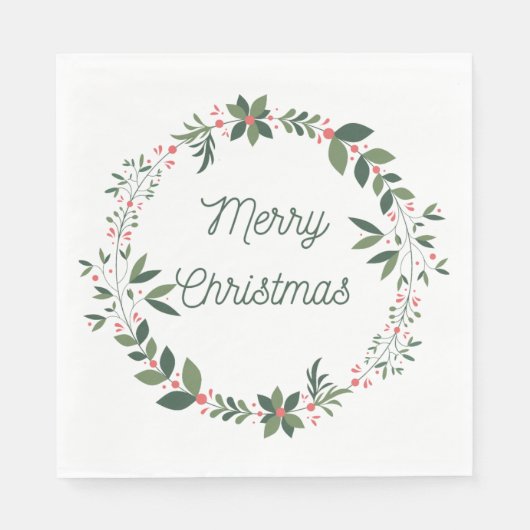 Fröhliche Weihnachts-Feier Papier Napkins Serviette (Vorderseite)