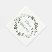 Fröhliche Weihnachts-Feier Papier Napkins Serviette (Ecke)