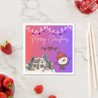 Fröhliche Weihnachts-Festtagsserviette Serviette