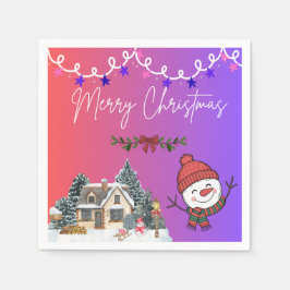 Fröhliche Weihnachts-Festtagsserviette Serviette