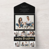 fröhliche Weihnachts-Foto-Collage All In One Einladung (Innen Boden)
