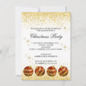 Fröhliche Weihnachts-Glitterparty Einladung (Vorderseite)