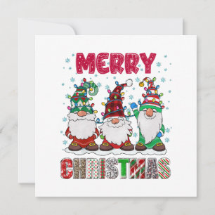Fröhliche Weihnachts-Gnom-Familie Lustiger Weihnac