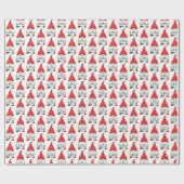 Fröhliche Weihnachts-Gnome Geschenkpapier (Flach)