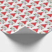 Fröhliche Weihnachts-Gnome Geschenkpapier (Ecke)