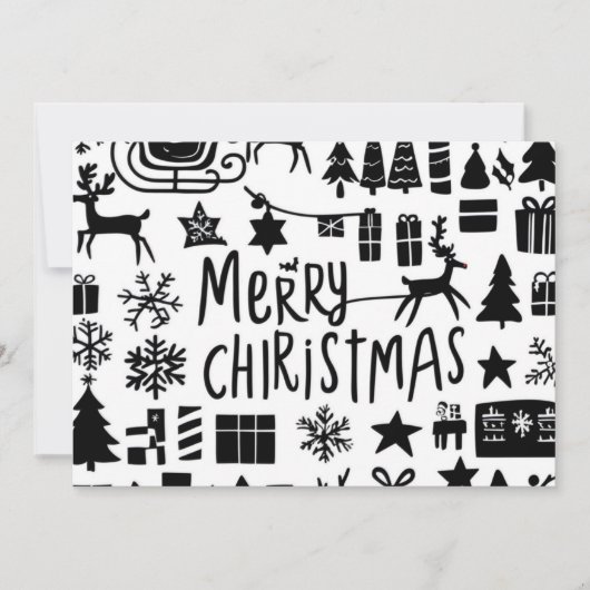 Fröhliche Weihnachts-Grafikkarte Feiertagskarte (Vorderseite)