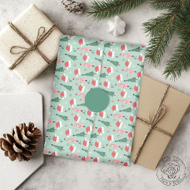 Fröhliche Weihnachts-Minz Geschenkpapier