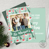 Fröhliche Weihnachts-Minz Geschenkpapier