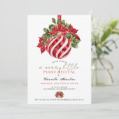 Fröhliche Weihnachts-Piano-Aufführung Einladung (Stehend Vorderseite)