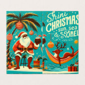 Fröhliche Weihnachts-Postkarte (Außenseite Aufgefaltet)