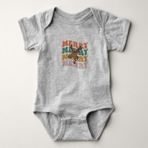 Fröhliche Weihnachts-Rentiere Baby Strampler