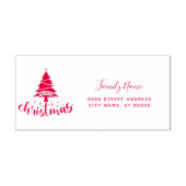 Fröhliche Weihnachts-Rücksendeadresse Selbstfarbig Permastempel (Design)