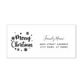 Fröhliche Weihnachts-Rücksendeadresse Selbstfarbig Permastempel (Design)