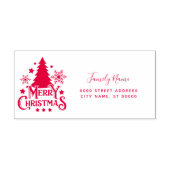 Fröhliche Weihnachts-Rücksendeadresse Selbstfarbig Permastempel (Design)