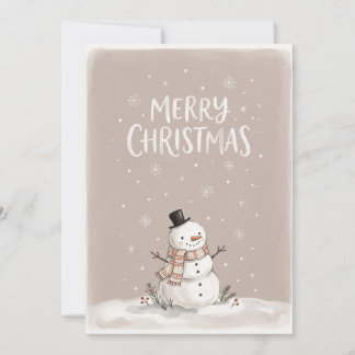 Fröhliche Weihnachts-Schneemann-Illustration Feiertagskarte