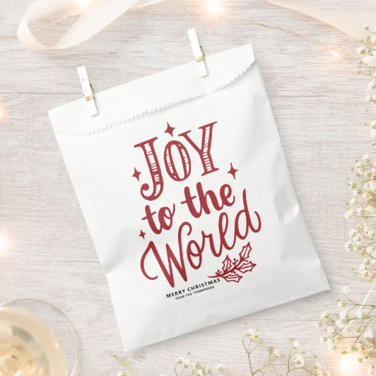 Fröhliche Weihnachts-Schrift 'Freude der Welt' Geschenktütchen (Ausgeschnitten)