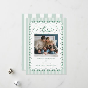 Fröhliche Weihnachtsankündigung für das neue Baby Feiertagskarte