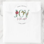 Fröhliche Weihnachtsaufkleber Geschenkpackung Freu Runder Aufkleber (Tasche)