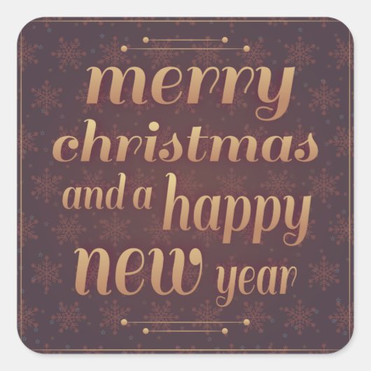 fröhliche Weihnachtsaufkleber Quadratischer Aufkleber (Vorderseite)