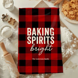 Fröhliche Weihnachtsbäckerei Buffalo Karo Weihnach Geschirrtuch