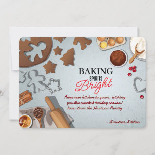 Fröhliche Weihnachtsbäckerei: Plätzchenteig Feiertagskarte