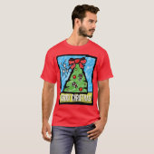 Fröhliche Weihnachtsbaum-Cartoon-Art T-Shirt (Vorne ganz)