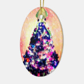 Fröhliche Weihnachtsbaum-Verzierung des Keramik Ornament (Links)