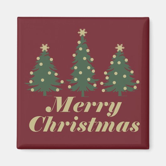 fröhliche Weihnachtsbaumdekor Magnet (Vorne)