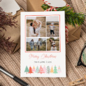 Fröhliche Weihnachtsbäume Gemütlich 4 Foto Feiertagskarte