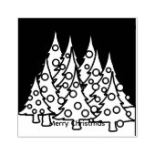 Fröhliche Weihnachtsbäume Gummistempel (Prägung)