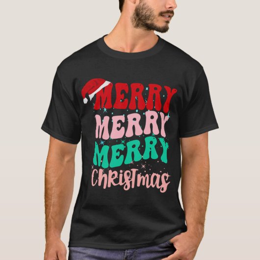 Fröhliche Weihnachtsbäume T-Shirt (Vorderseite)