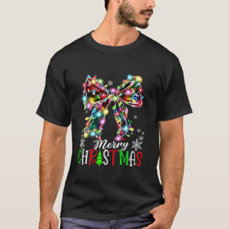 Fröhliche Weihnachtsbeleuchtung farbenfrohe coquet T-Shirt