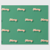 Fröhliche Weihnachtsbotschaft Geschenkpapier (Flach)