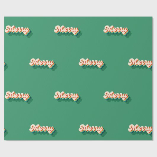 Fröhliche Weihnachtsbotschaft Geschenkpapier (Flach)